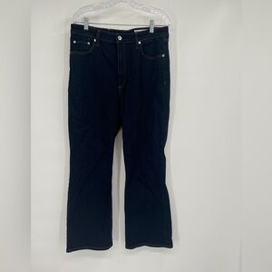 Rag & Bone Jeans Womens Blue Dark Wash Denim Casey‎ High Rise Ankle Flare Sz 32